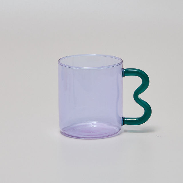 RIPPLE GLASS MUGS WITH UNIQUE HANDLE – Modern Home Edit