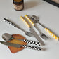 CHECKERED stainless steel cutlery set