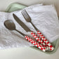 CHECKERED stainless steel cutlery set