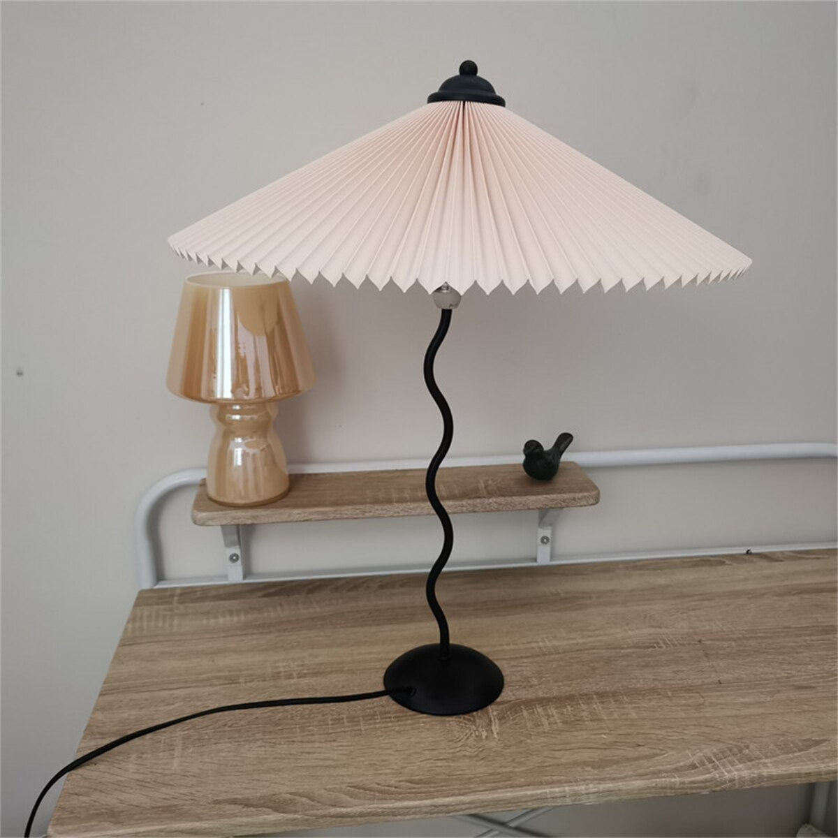 UMBRELLA Large Shade Pleated Table Lamp