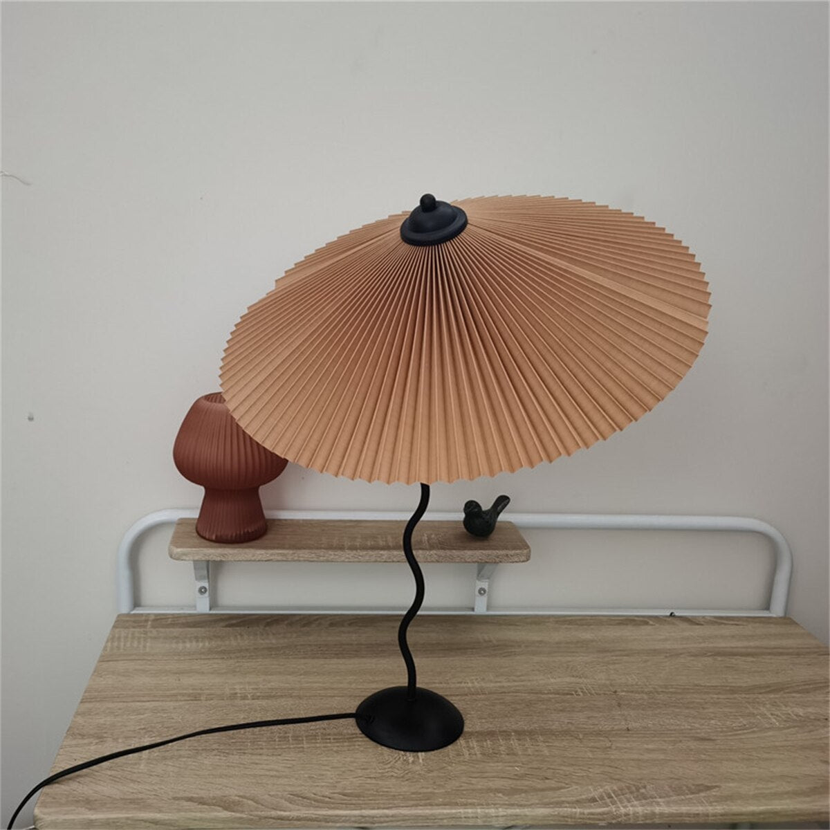 UMBRELLA Large Shade Pleated Table Lamp