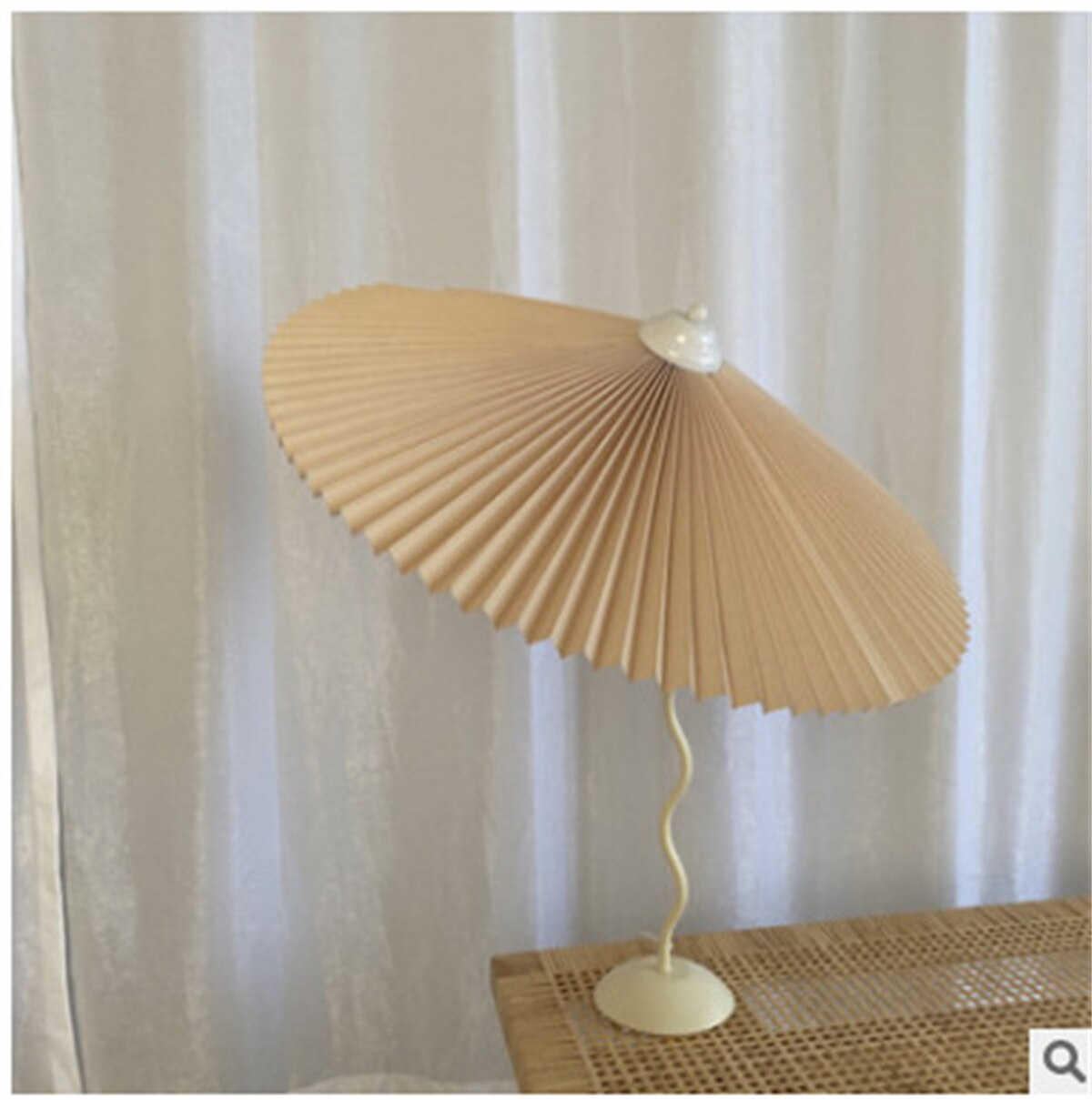 UMBRELLA Large Shade Pleated Table Lamp